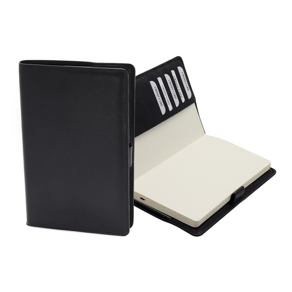 A5 Leather covered Organizer-DOMINO